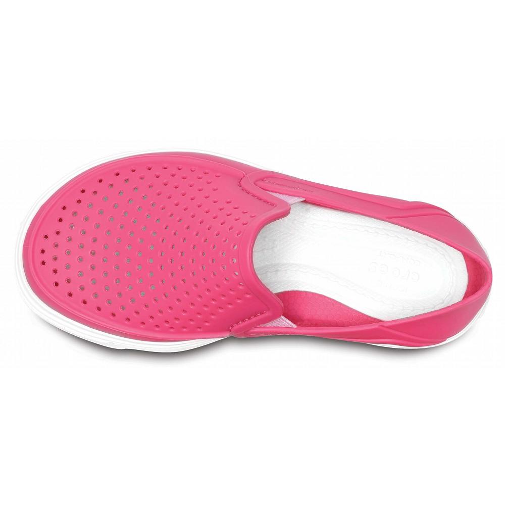 Pink Girls' Crocs CitiLane Roka Slip-On Sneakers | NZ 1622PJJQ